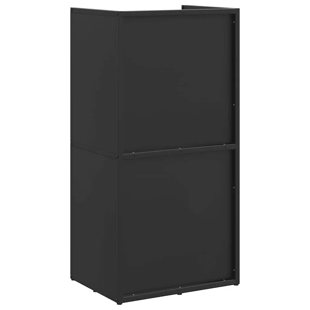 Firewood Rack Indoor Use Black 40x30x80 cm Log Storage Holder Cold-rolled Steel