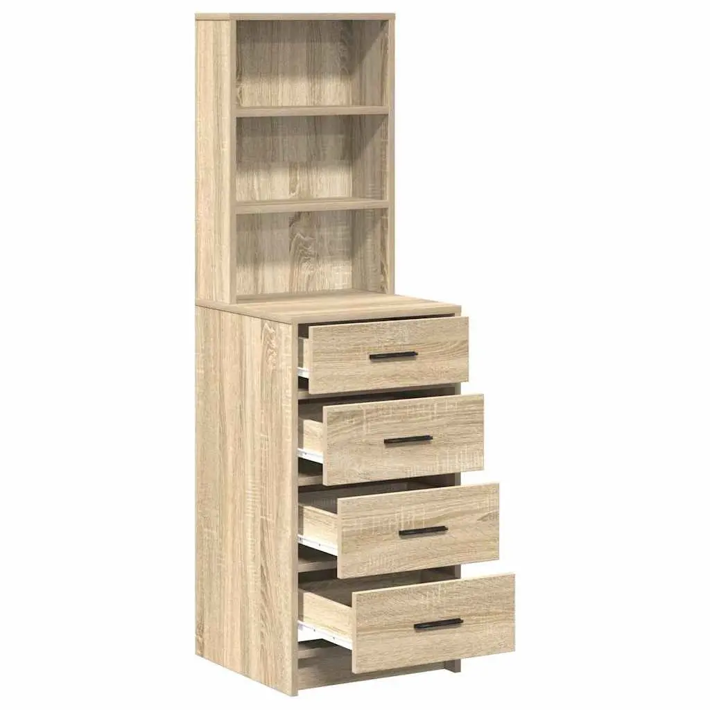 Highboard Buffet Sideboard Cabinet Storage Dining Room Furniture Brown Modern