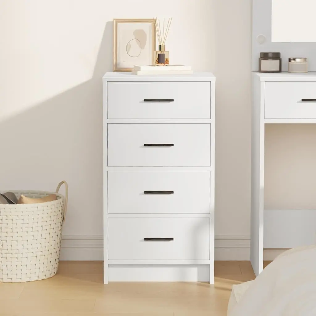 40 x 41 x 75 cm White Sideboard with Drawer
