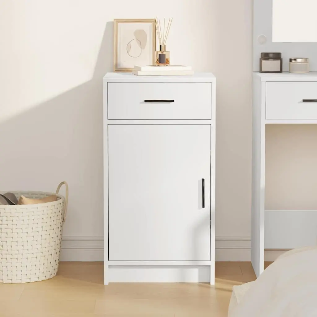 Sideboard for Living Room White Modern Storage Cabinet 40 x 40.5 x 75 cm