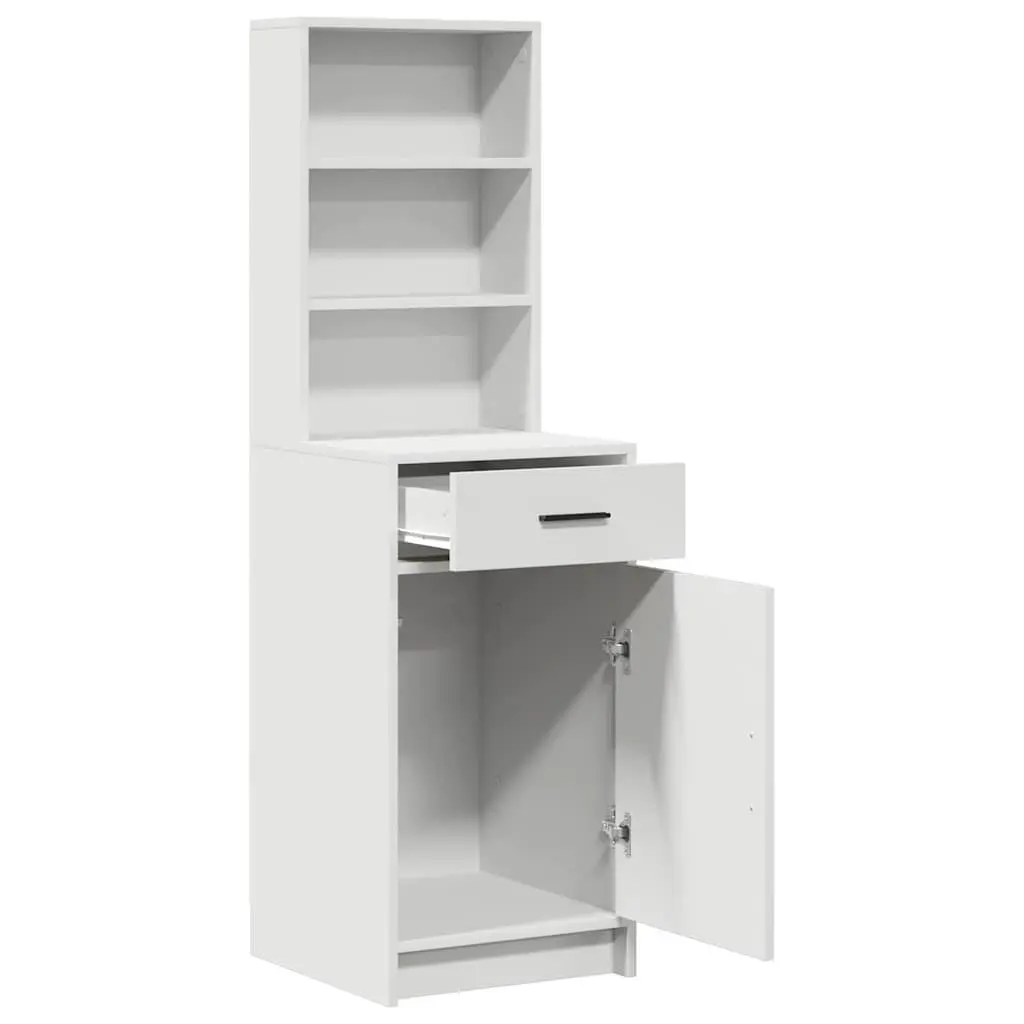 Highboard Storage Cabinet White 40 x 40.5 x 135cm Modern Furniture Buffet