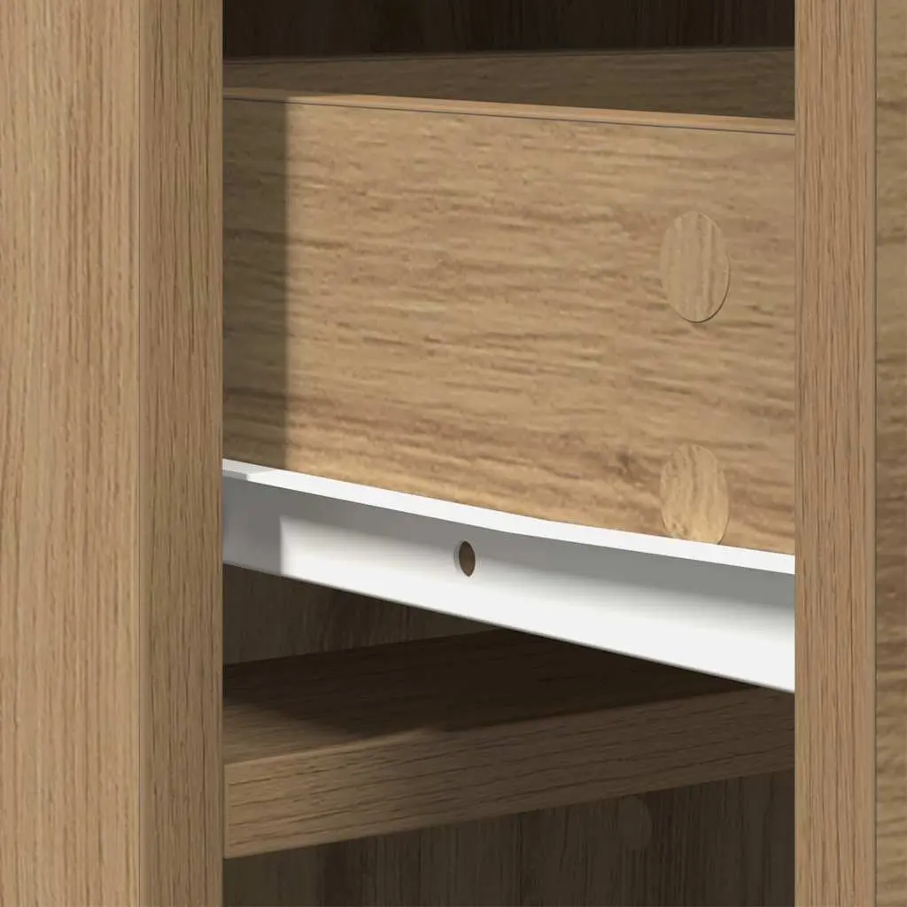 Highboard Storage Cabinet for Dining Room Brown Engineered Wood 41 x 40 x 135 cm