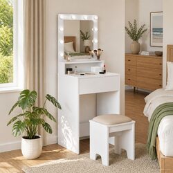 Dressing Table Specifications: LED Mirror, Engineered Wood