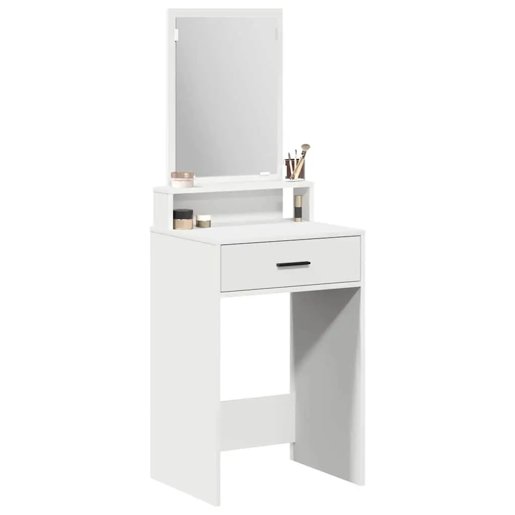 Dressing Table Bedroom Vanity Unit with Mirror and Drawers Storage White 50 x 41 x 140 cm