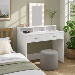 Specifications of White Dressing Table with USB Charging