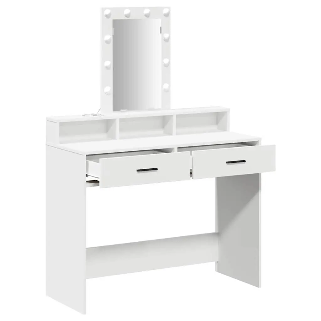 White Dressing Table with USB Charging