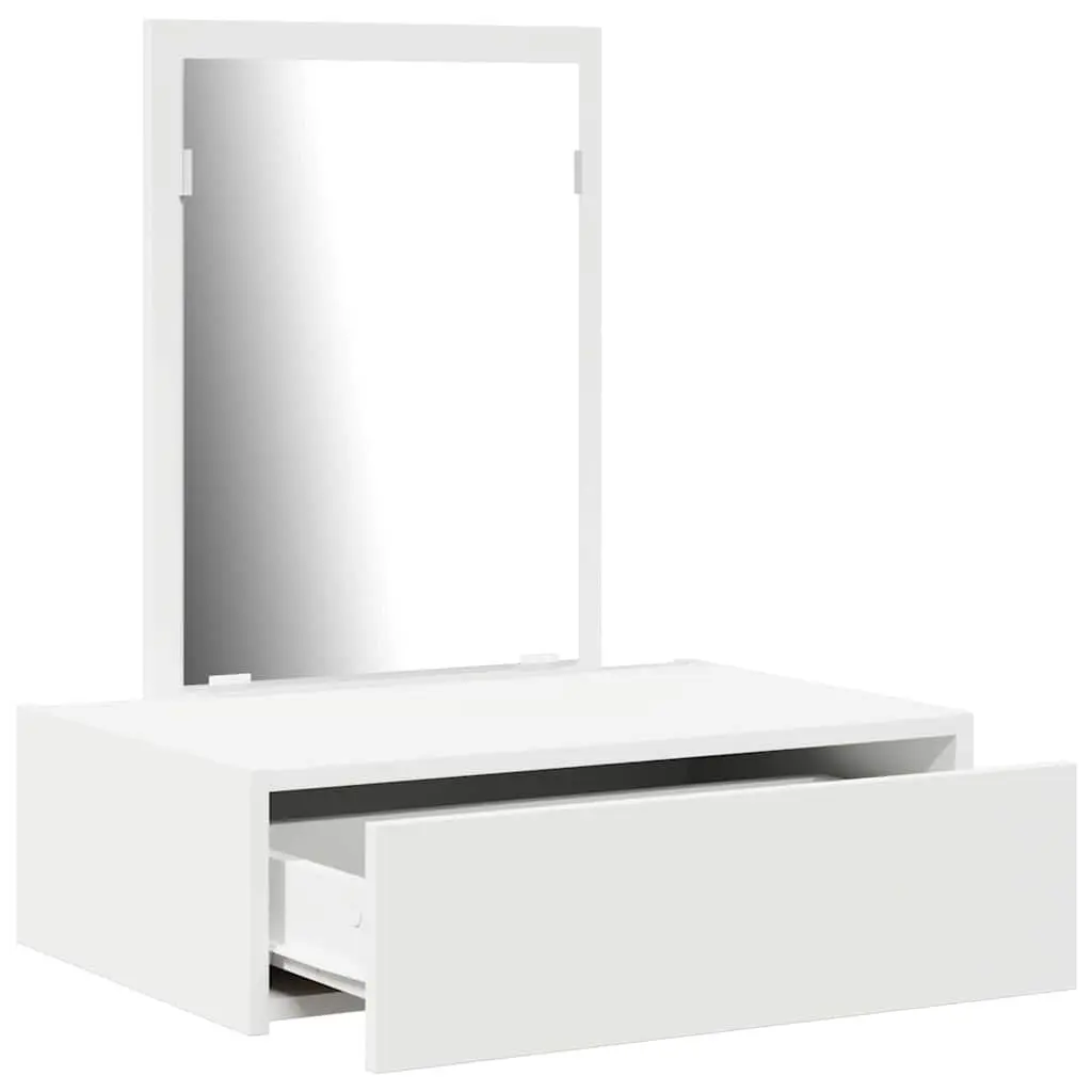 White Dressing Table Bedroom Vanity Unit Modern Design Engineered Wood Storage