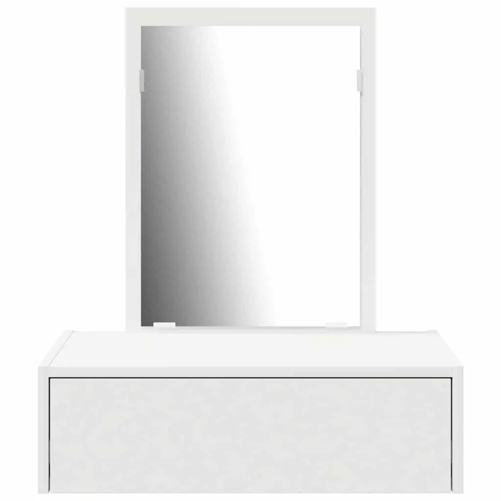 White Dressing Table Bedroom Vanity Unit Modern Design Engineered Wood Storage