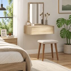 Dressing Table Measurements: 60 x 40 x 70 cm, Brown