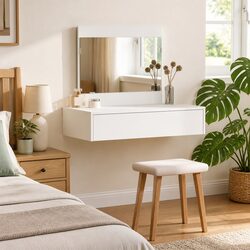 Dressing Table Dimensions: 83x40x70cm, Engineered Wood, White