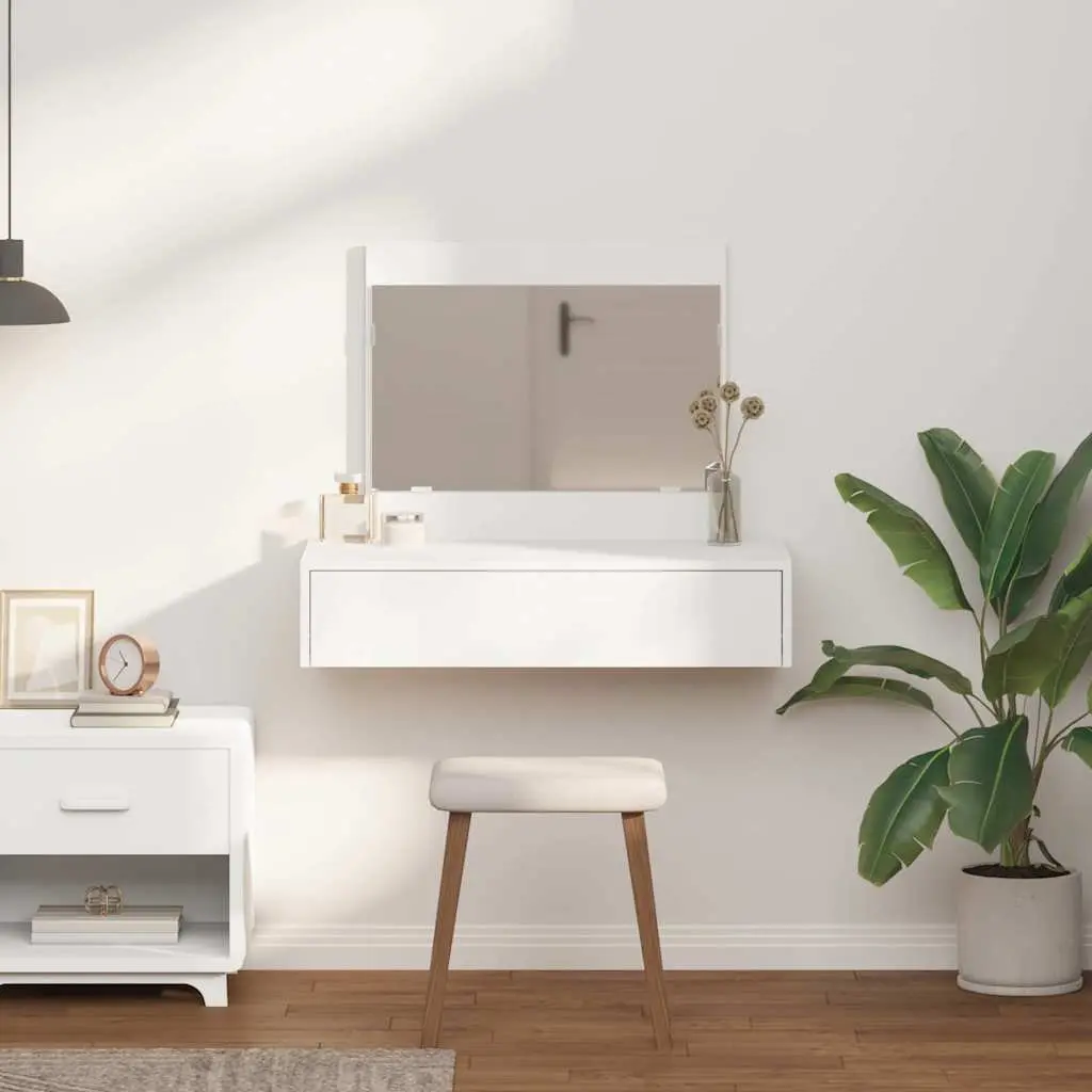 Dressing Table White Bedroom Vanity Modern Storage Makeup Console 83x40x70cm