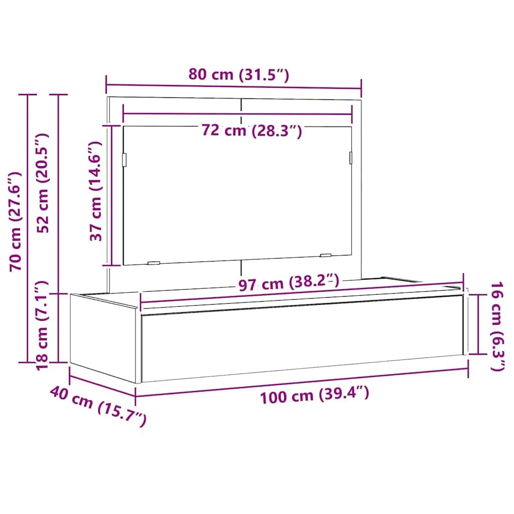 White Dressing Table Unit