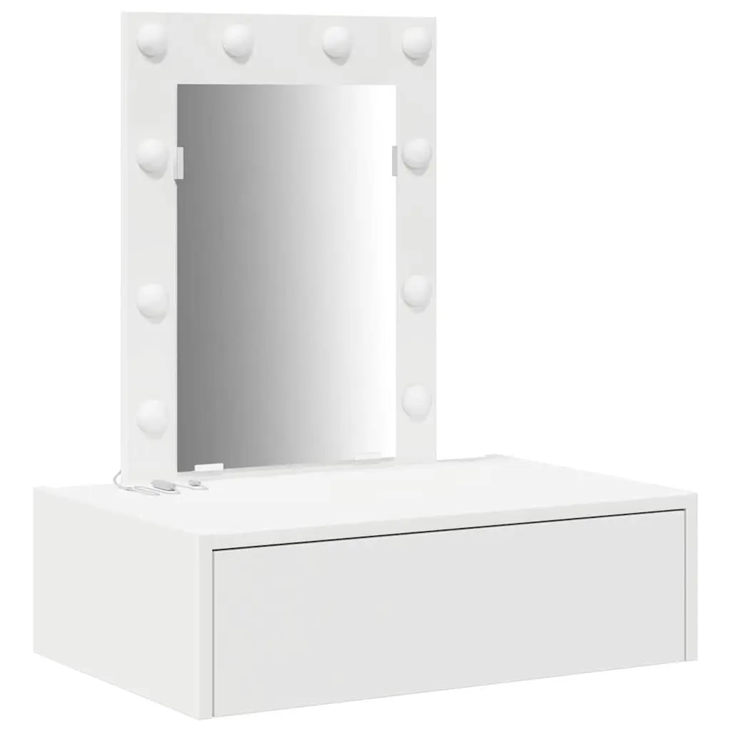 White Dressing Table Bedroom Vanity Unit Modern Design Engineered Wood