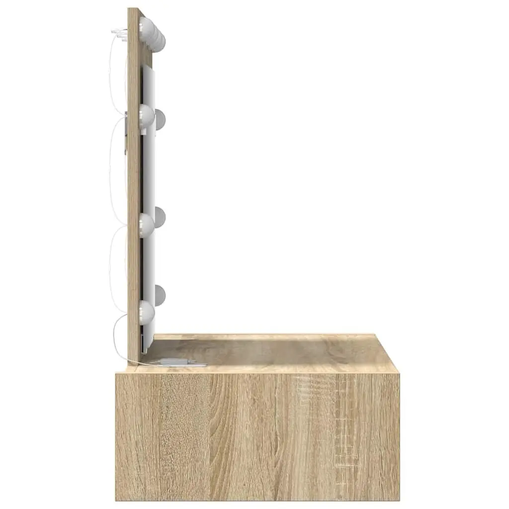 Dressing Table Bedroom Vanity Unit Brown Engineered Wood 60 x 40 x 70 cm