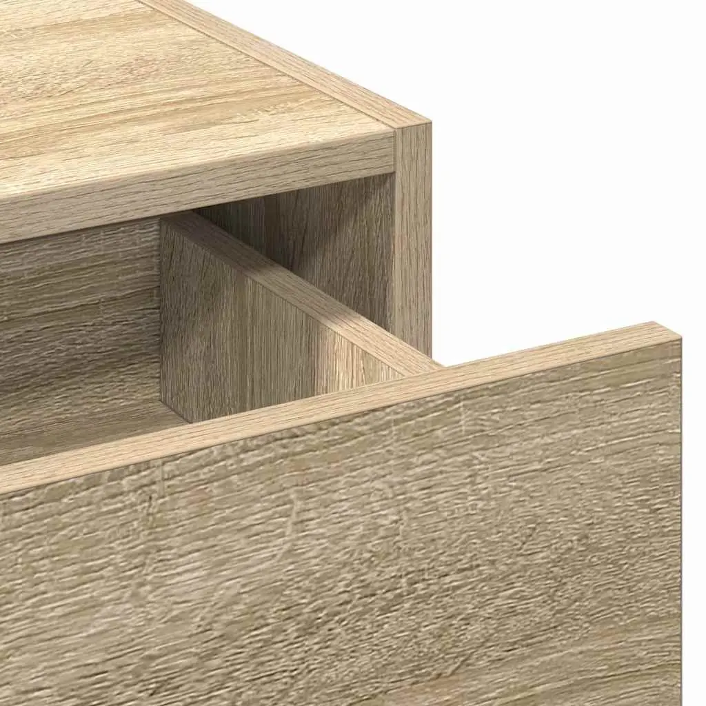 Dressing Table Bedroom Vanity Unit Brown Engineered Wood 60 x 40 x 70 cm