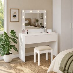 Dressing Table Specifications: 83x40x70cm White Vanity Unit