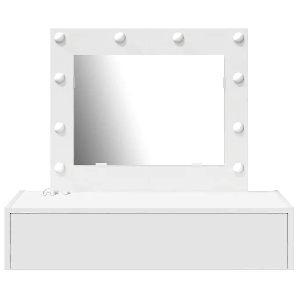 Dressing Table White Bedroom Vanity Unit Mirror Drawers Storage 83x40x70cm