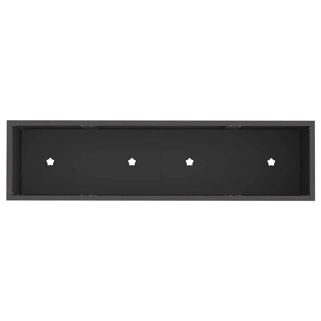 Raised Garden Planter Outdoor Rectangular Metal Black 100 x 26 x 82 cm