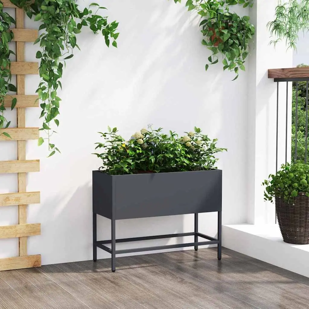 Raised Garden Planter Rectangular Outdoor Gardening Bed Steel Metal Container