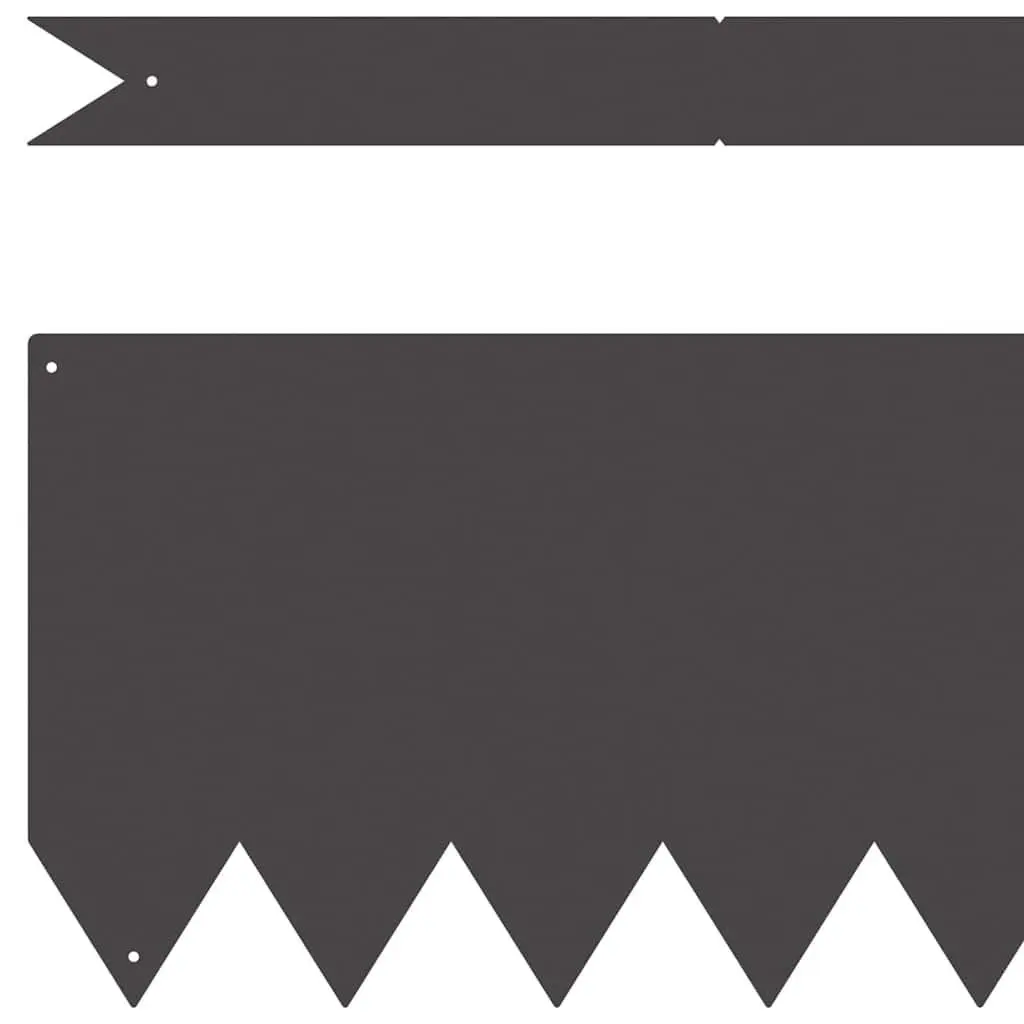 20-Piece Garden Edging Black Steel Set