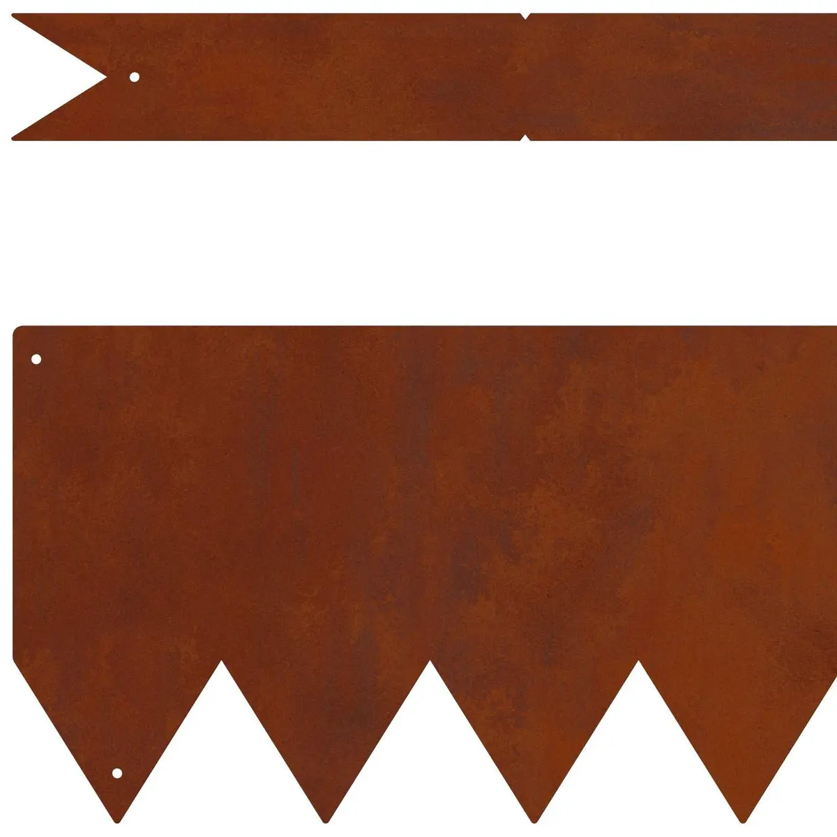 Garden Lawn Edging 30 pcs 100x20cm Weathering Steel Border Rusty Brown Outdoor