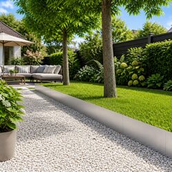Garden Lawn Edging Border - 10 Galvanised Steel Strips