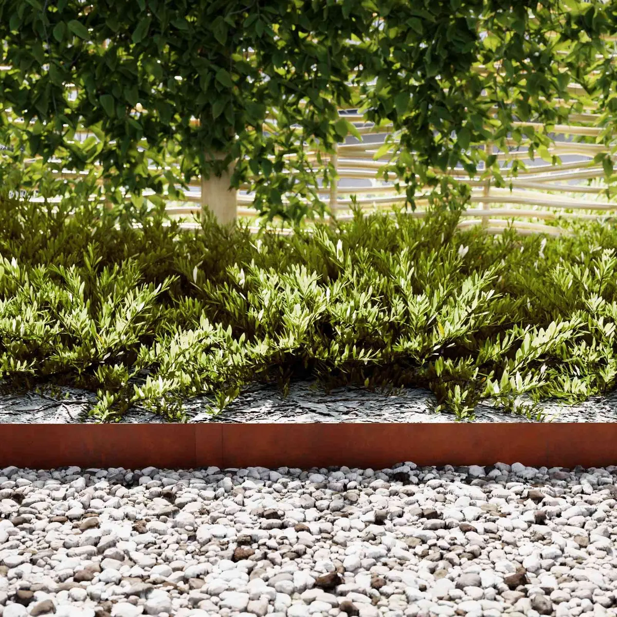 Garden Lawn Edging for Outdoor Use 20 Pieces Weathering Steel Border Landscape Pathway Separator
