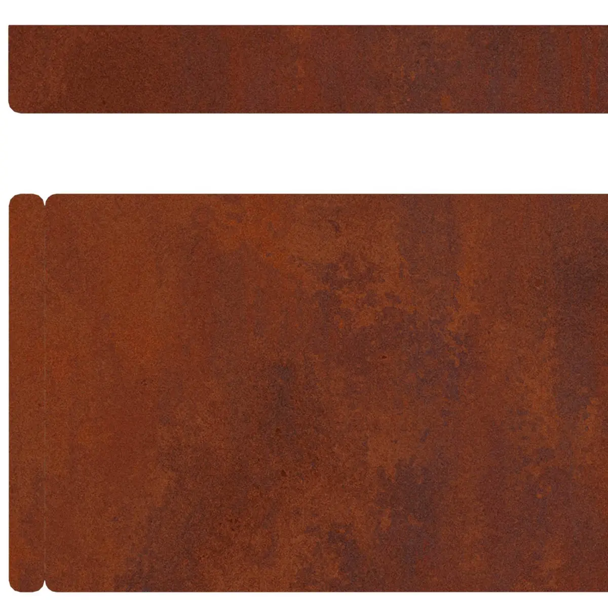 Garden Lawn Edging 450cm Brown Weathered Steel Border Landscaping Fence Edging