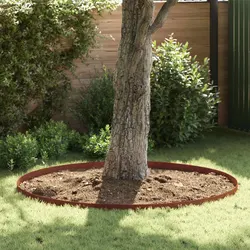 Garden Lawn Edging – 4 Pcs, 450 x 10 x 0.05 cm, Weathering Steel