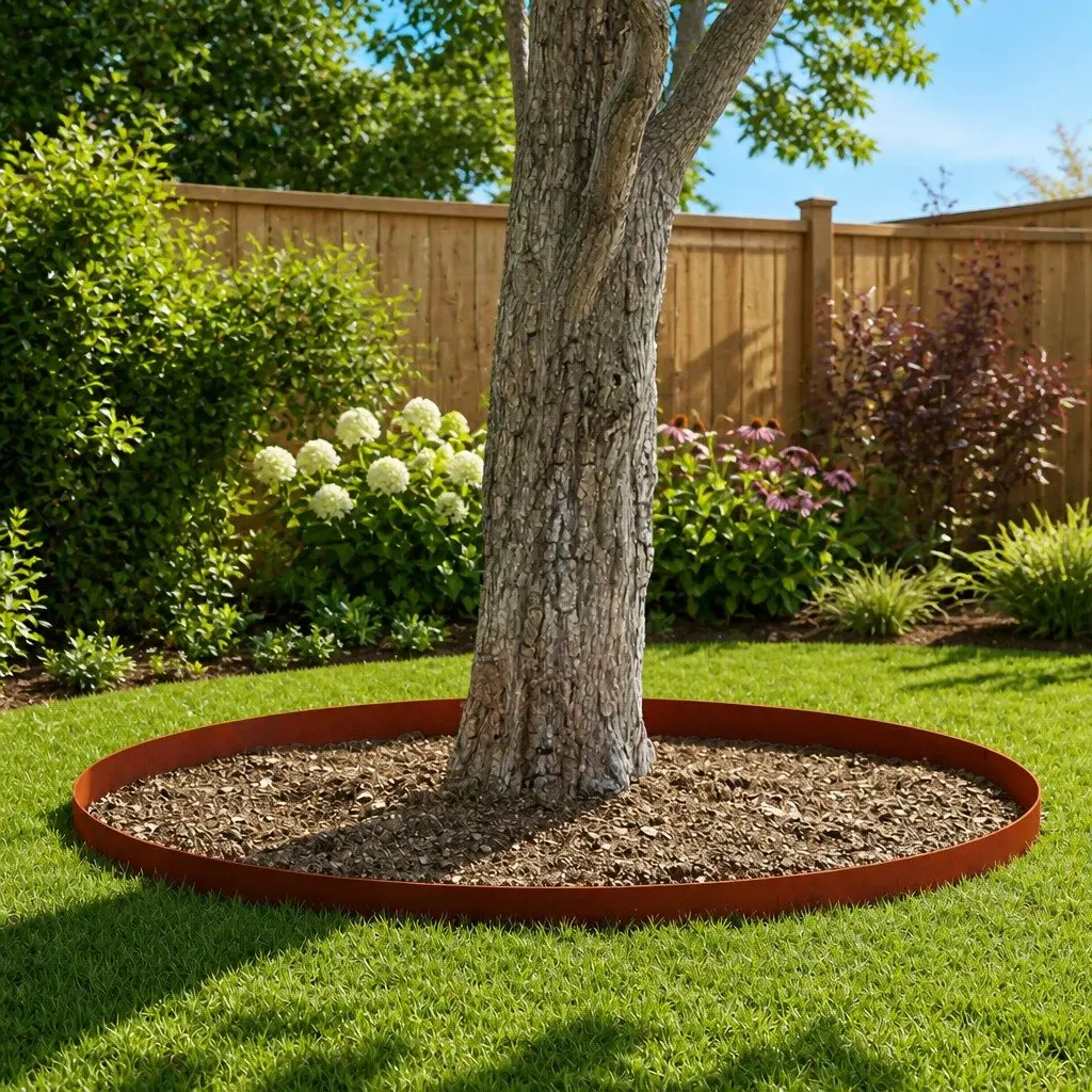 Garden Lawn Edging 450cm Weathering Steel Rusty Brown Outdoor Border Landscaping