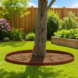 450cm Brown Garden Lawn Edging in Weathering Steel