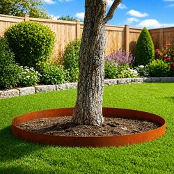 450cm Lawn Edging in Weathering Steel - Brown Finish