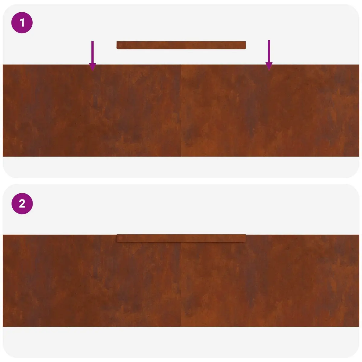 Garden Lawn Edging Outdoor 450cm Weathering Steel Border Rusty Brown
