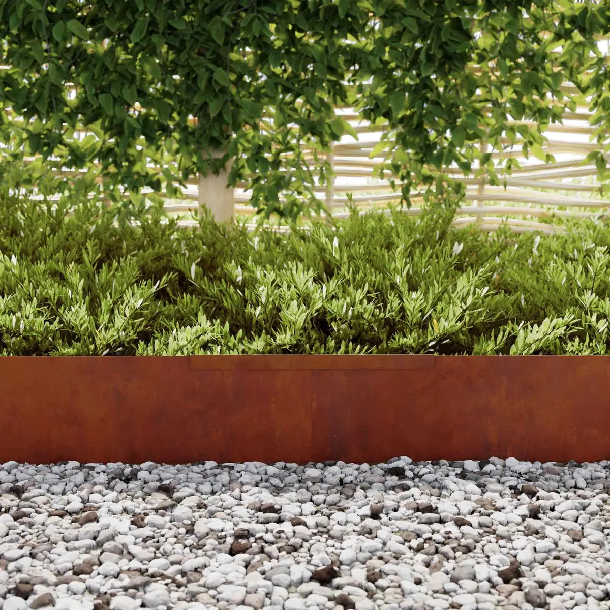 Garden Lawn Edging Outdoor 450cm Weathering Steel Border Rusty Brown
