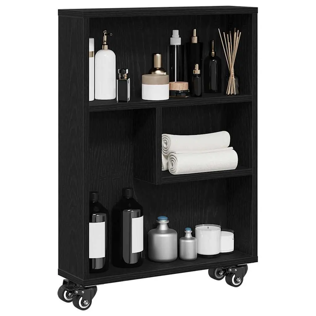 Black Oak Narrow Storage Trolley