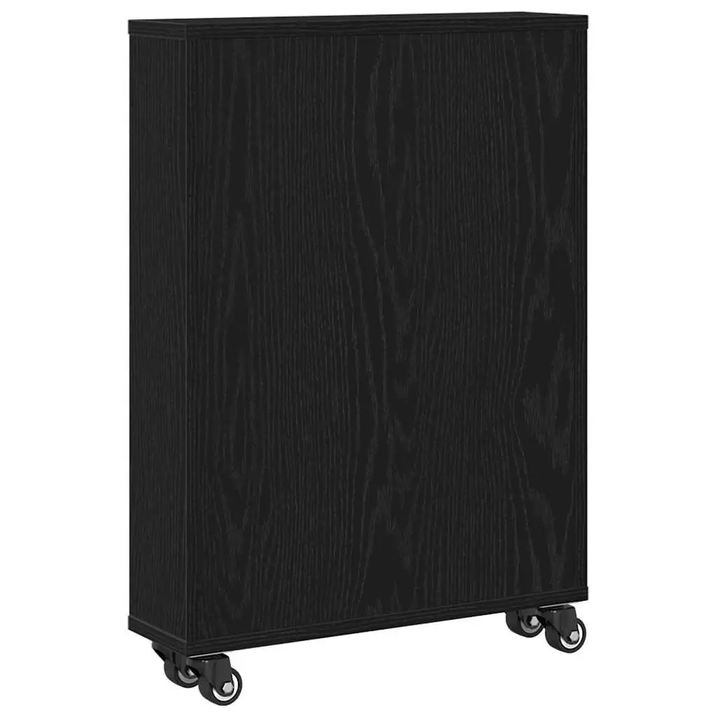 Black Oak Narrow Storage Trolley