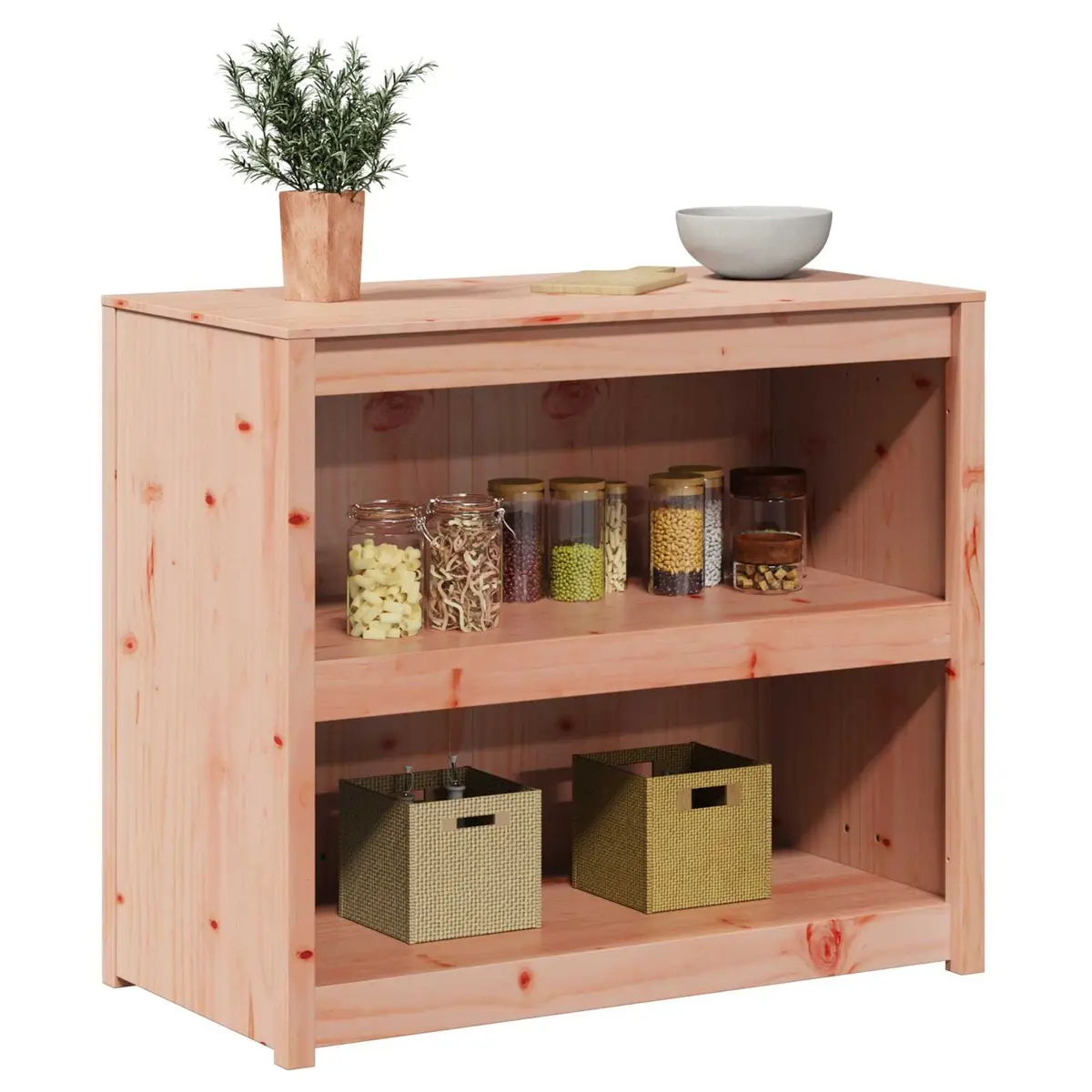 Brown Oak Kitchen Cabinet 106x55x92cm