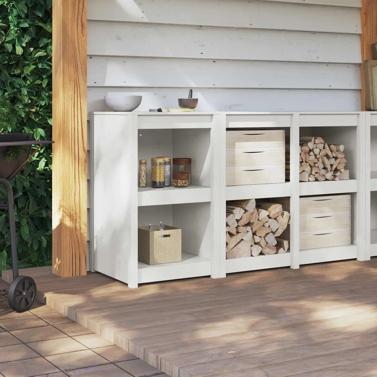 Solid Pine Kitchen Cabinet 55x55x92cm