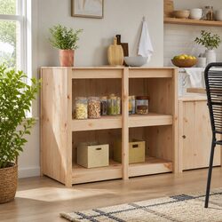 Kitchen Cabinet Dimensions: 106 x 55 x 92 cm in Brown Oak