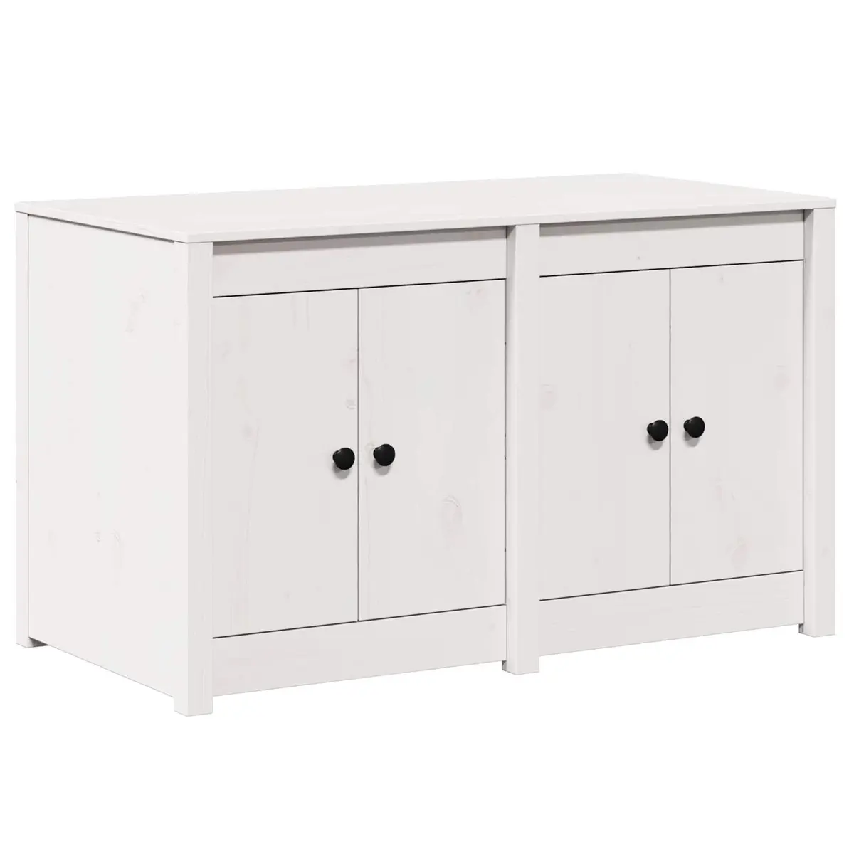 White Solid Pine Kitchen Cabinet