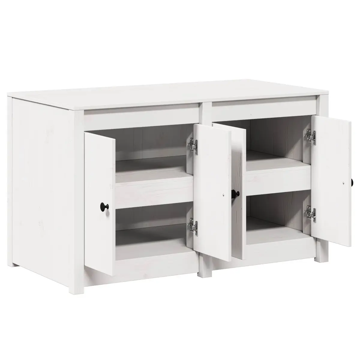 White Solid Pine Kitchen Cabinet