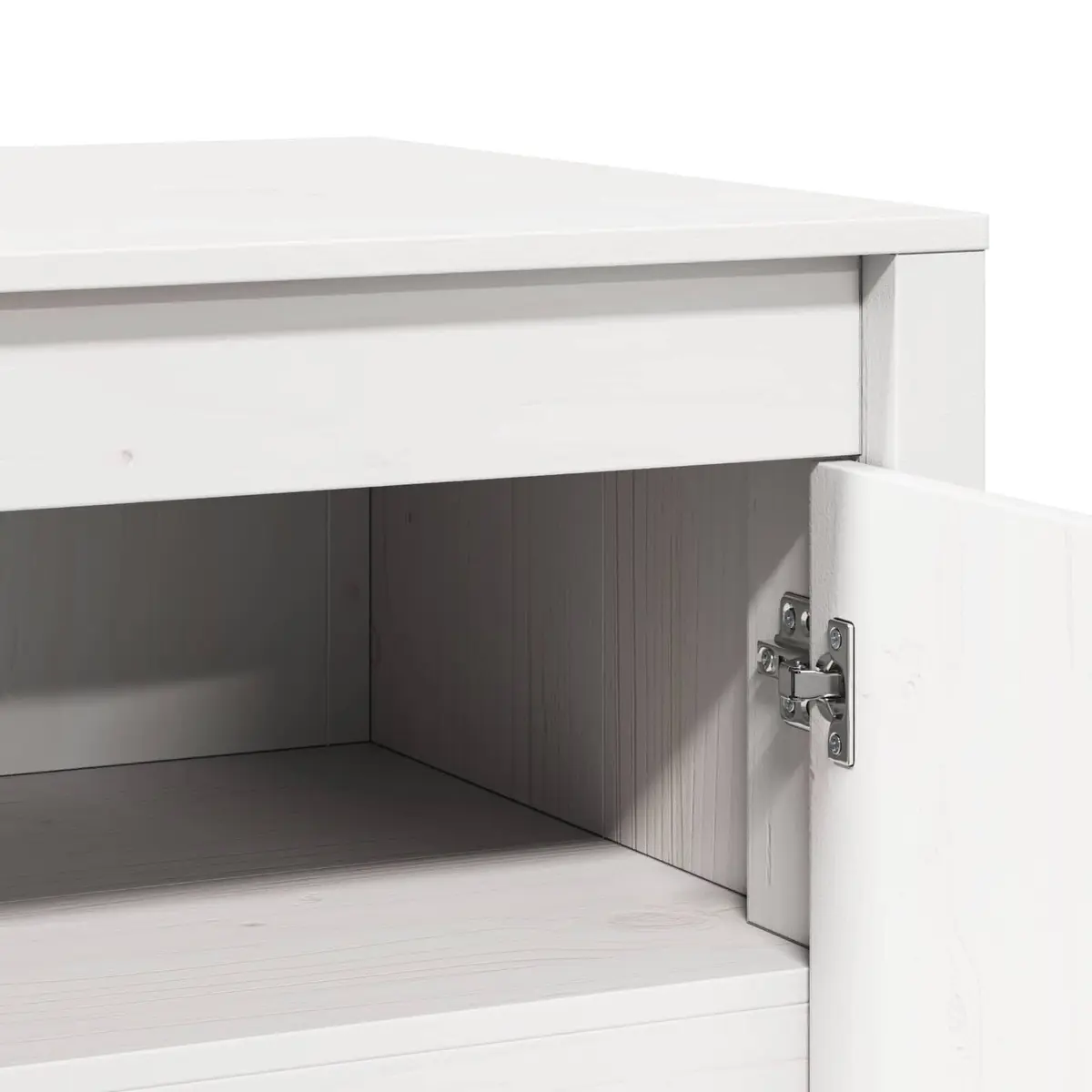 White Solid Pine Kitchen Cabinet