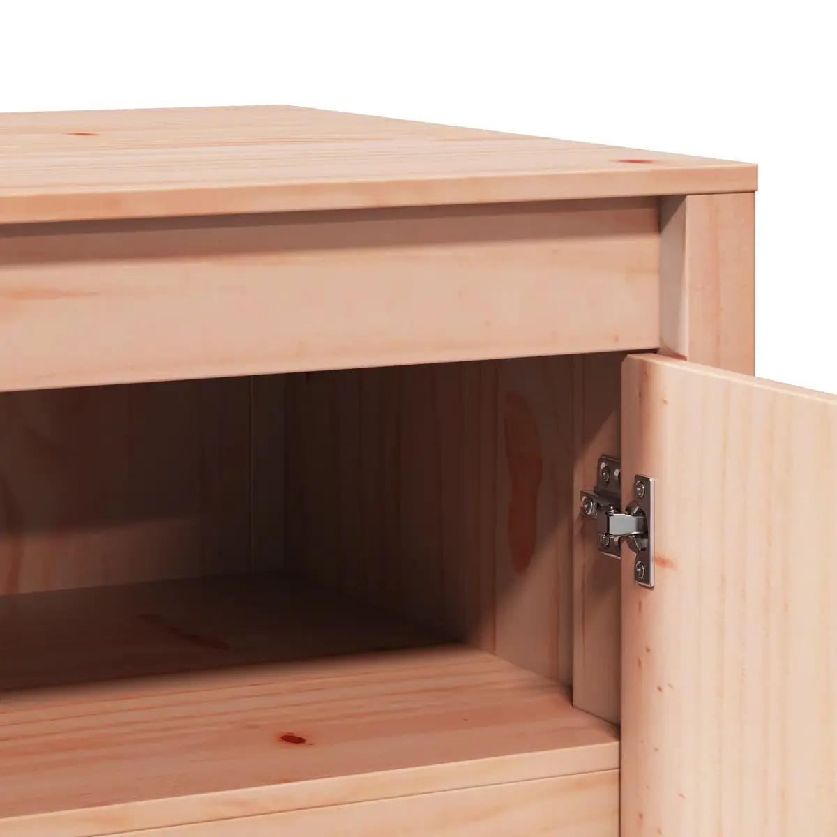 Brown Oak Kitchen Cabinet with Shelf