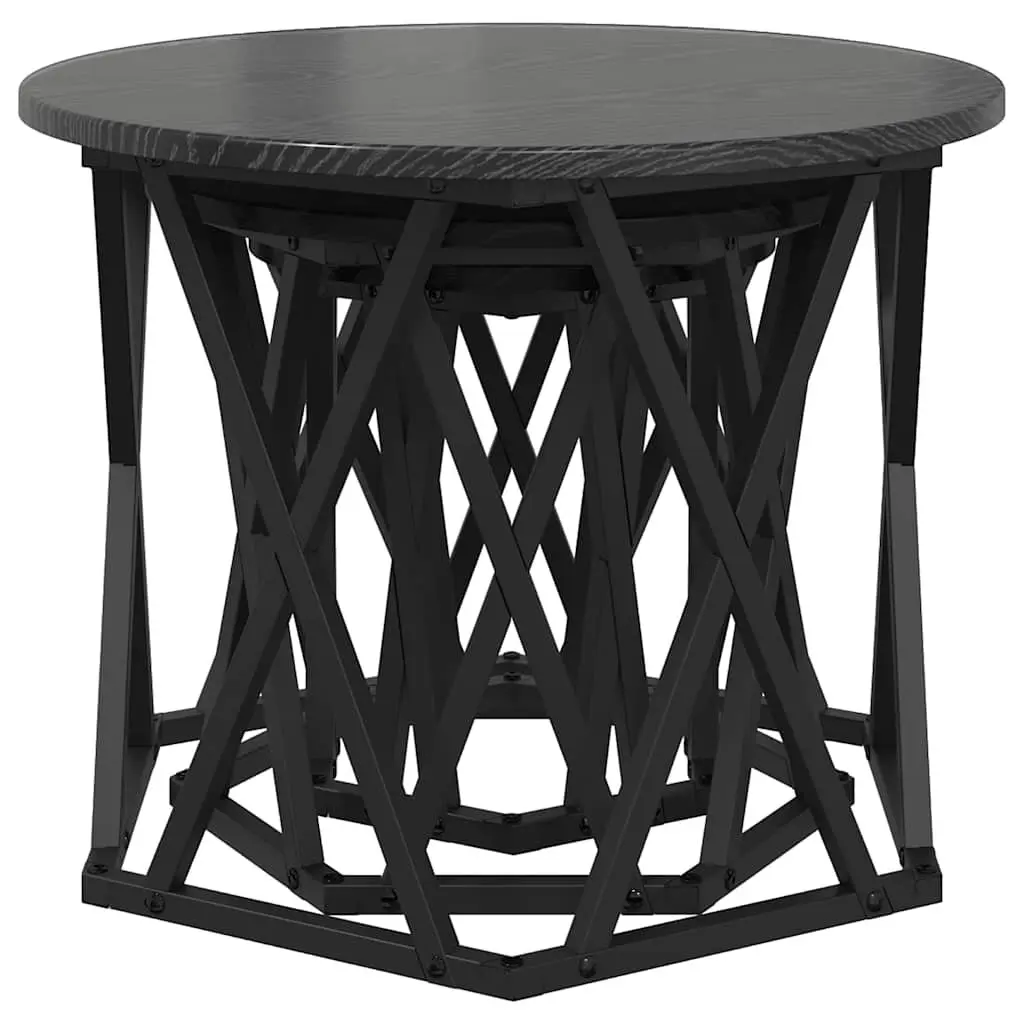 Black Modern Nesting Side Table Set