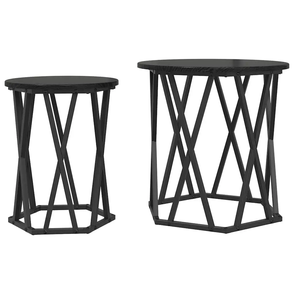 Round Coffee Table in Black Finish