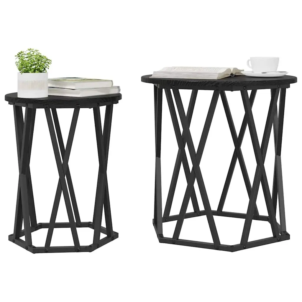 Round Coffee Table in Black Finish