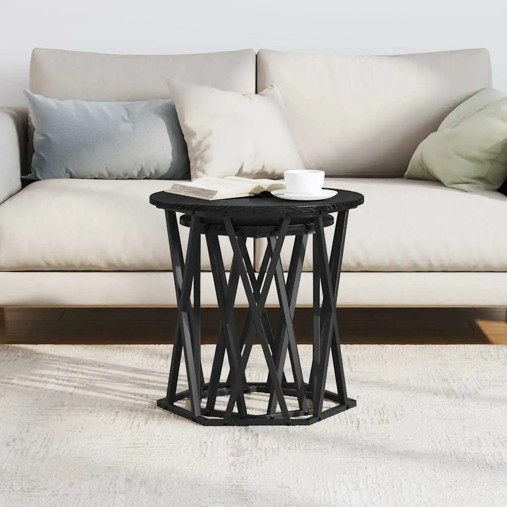 Round Coffee Table in Black Finish