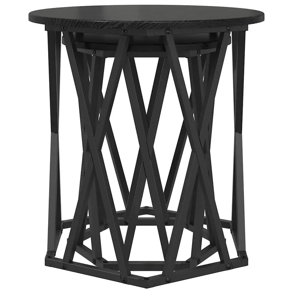 Round Coffee Table in Black Finish