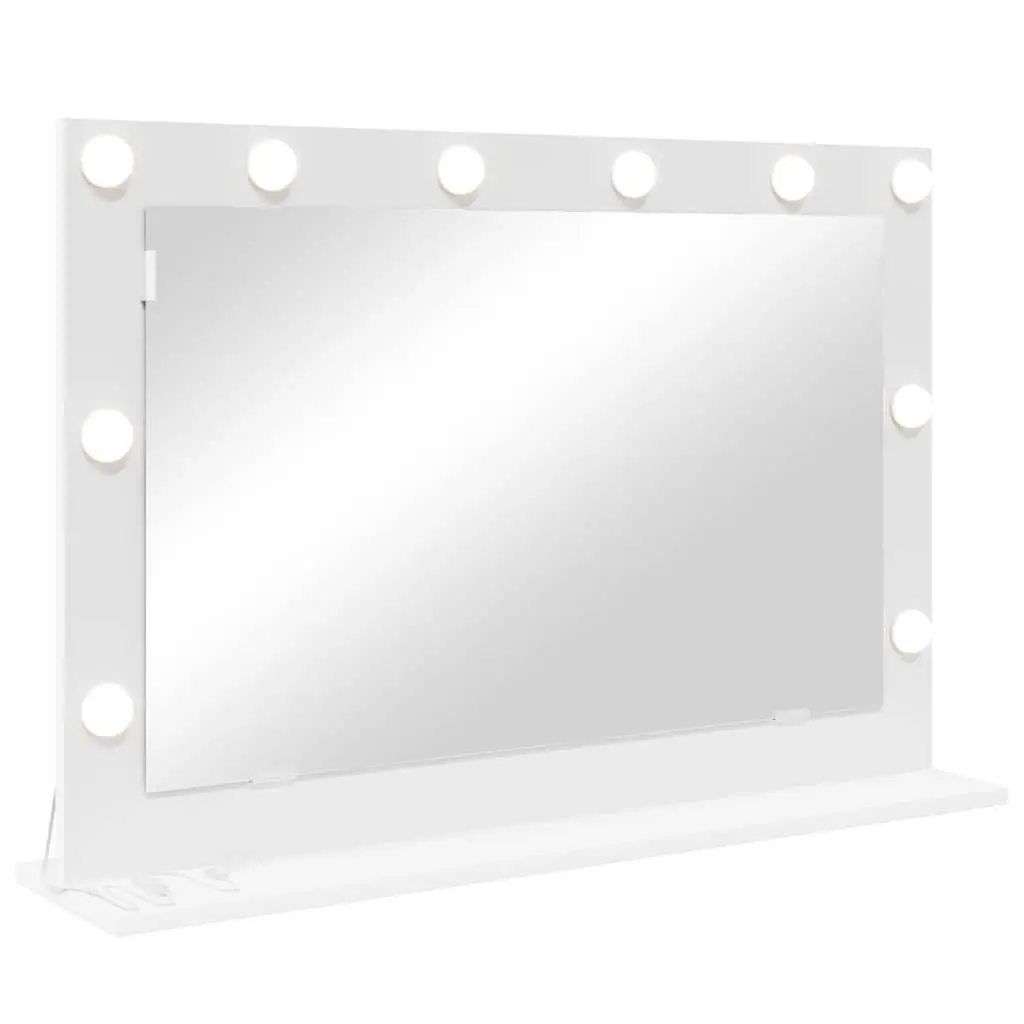 LED Vanity Mirror White Bedroom Makeup Dressing Table Mirror with Lights 80cm