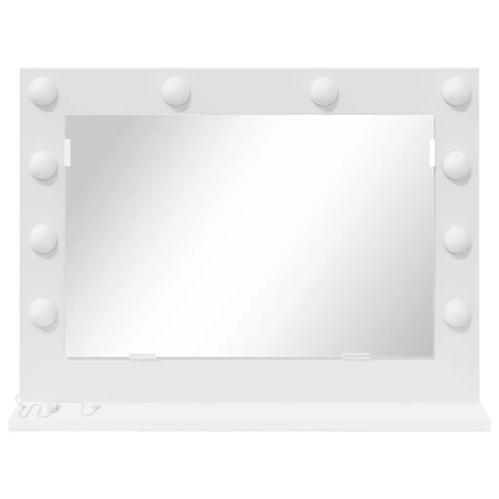 LED Vanity Mirror Bedroom 60x45x18cm Glass Engineered Wood